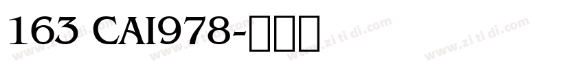163 CAI978字体转换